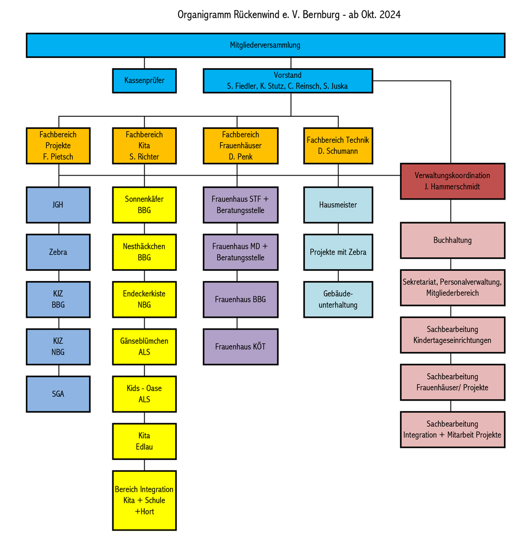 Organigramm des Vereins 2020