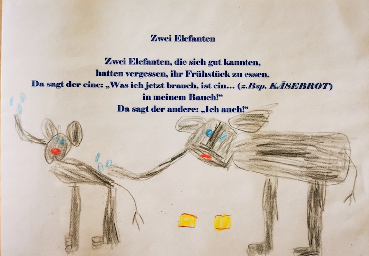 Zeichnung Elefanten